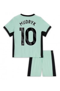 Chelsea Mykhailo Mudryk #10 Jalkapallovaatteet Lasten Kolmas peliasu 2023-24 Lyhythihainen (+ Lyhyet housut)